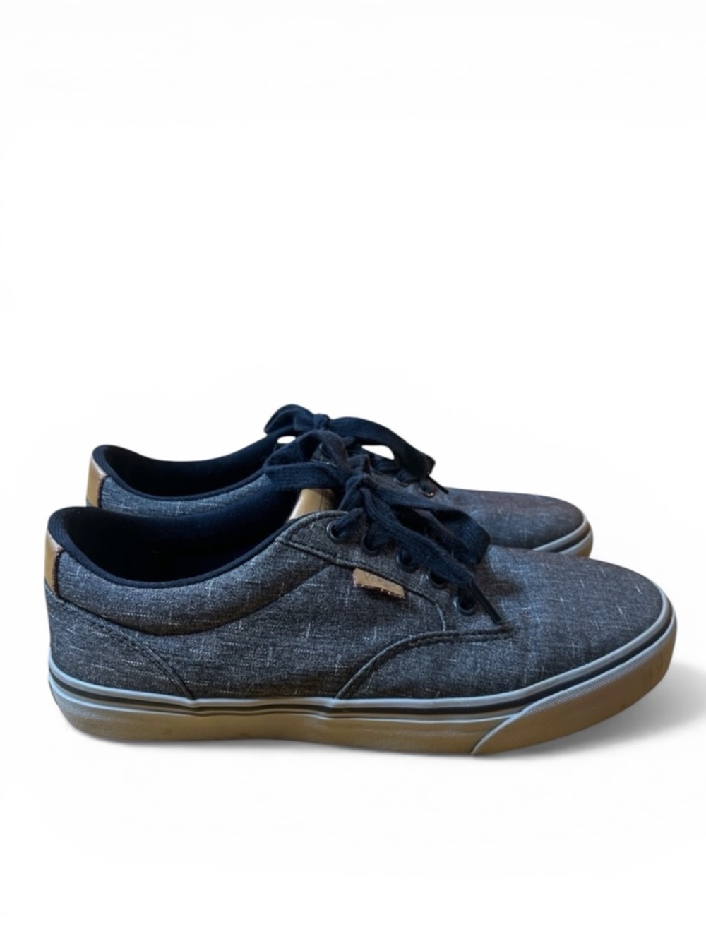 Vans Ward Deluxe Comfort Ortholite Lace up Sneaker Shoes Gray Brown Mens 9